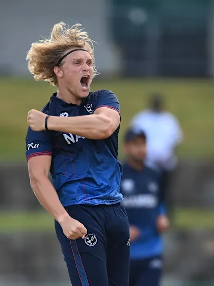 Logo of Trumpelmann cleans up Buttler | NAM v ENG | T20WC 2024