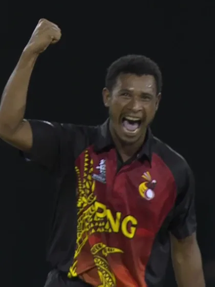 Logo of Roger Mukasa - Wicket - Papua New Guinea vs Uganda