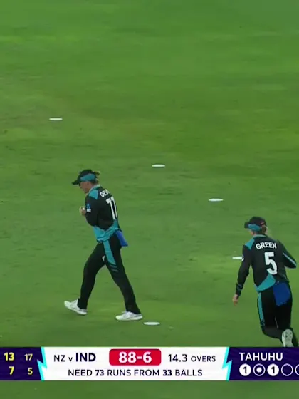 Logo of Deepti Sharma - Wicket - India vs New Zealand