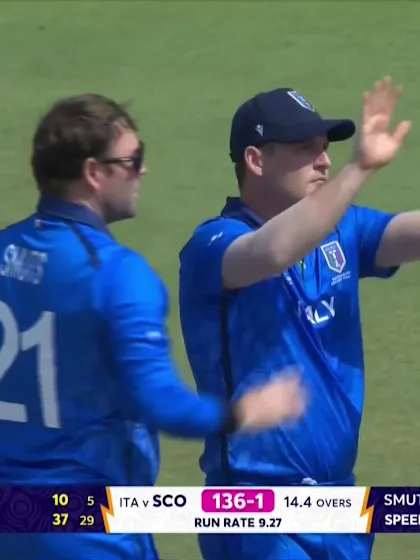 Michael Jones - Wicket - Scotland vs Italy