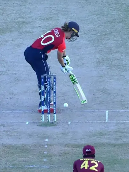 WI v ENG: How close was that? Amy Jones survives