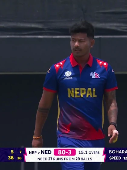 Logo of Scott Edwards - Wicket - Netherlands vs Nepal