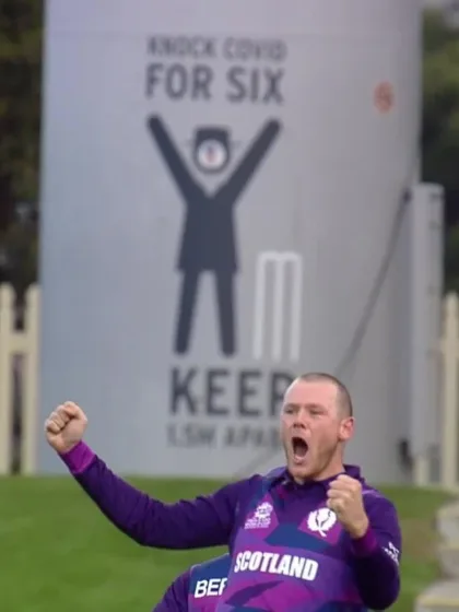 Logo of Wicket - Rovman Powell - West-Indies v Scotland ICC T20WC 2022