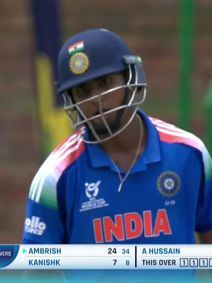 Ambrish Sukumar with a Four vs. Pakistan