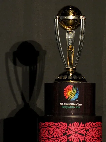 Kirmani unveils CWC Trophy