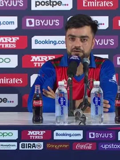 3 November - Abu Dhabi - Afghanistan player Rashid Khan post-match press conference