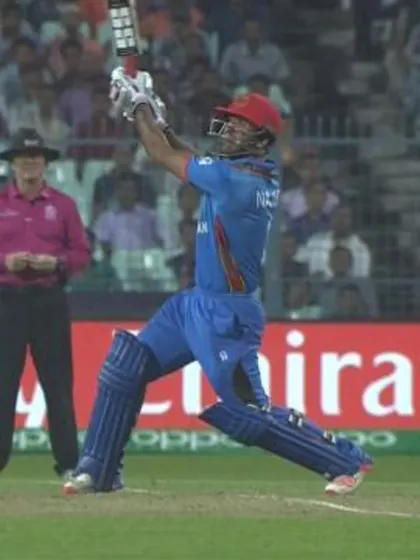 Najib hitting first ball for six