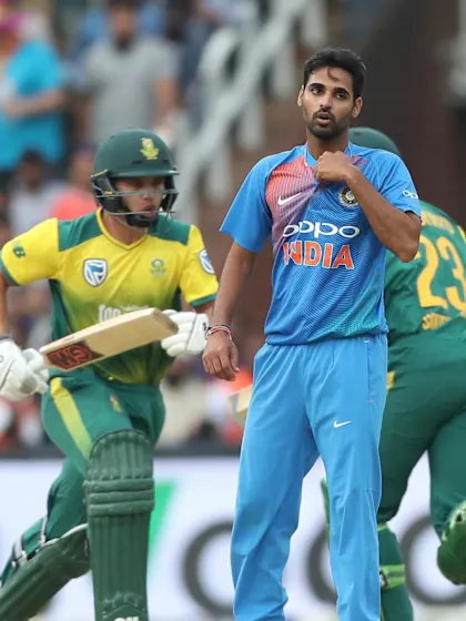 Dhawan and Bhuvneshwar star as India beat South Africa to take 1-0 lead