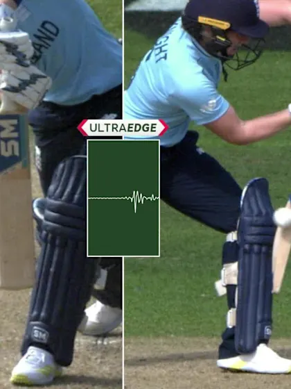 Logo of WICKET: Knight gets a nick and is caught behind