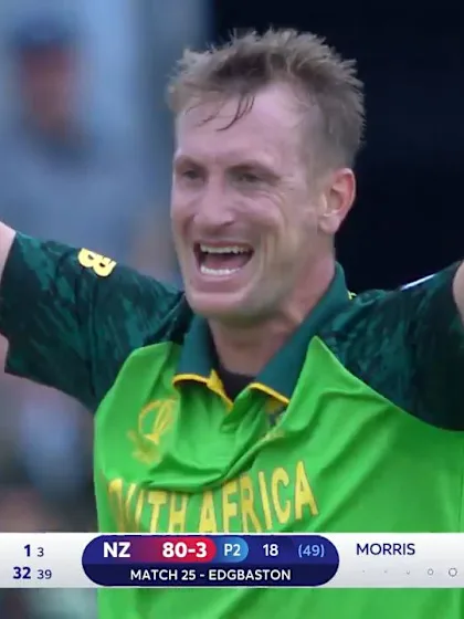 CWC19: NZ v SA - Morris 3/49 highlights