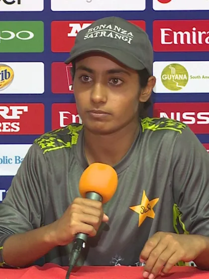 13 November - Guyana - Pakistan player Nashra Sandhu post-match press conference