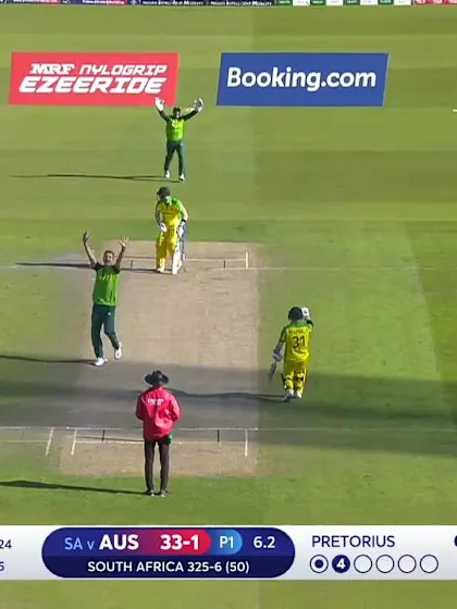Logo of CWC19: AUS v SA - Pretorius traps Smith LBW