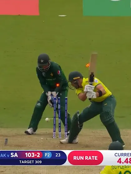 Logo of CWC19: Pak v SA - Markram is bowled by Shadab Khan
