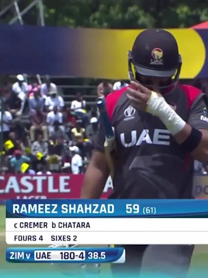 How the UAE wickets fell against Zimbabwe at CWCQ