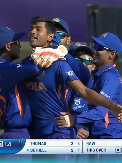 Bethell falls early | ENG v IND | ICC U19 Men’s CWC 2022