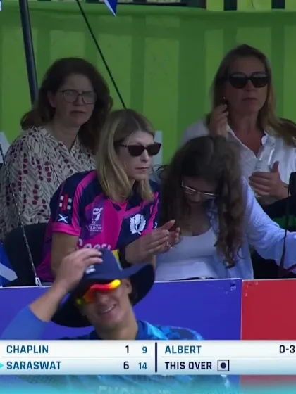 M Saraswat with a Four vs. England