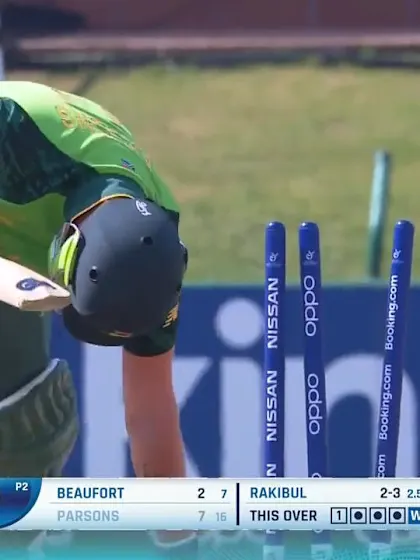 ICC U19 CWC: SA v BAN – Parsons is caught in two minds, bowled