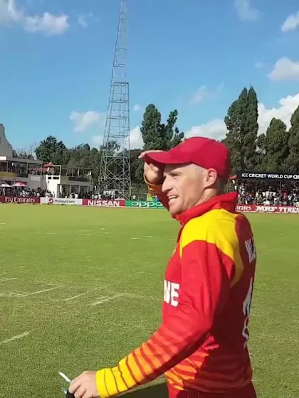 Zimbabwe celebrate victory over Ireland