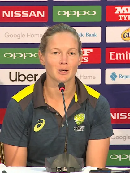 21 November - Antigua - Australia captain Meg Lanning pre semi-final media interaction.