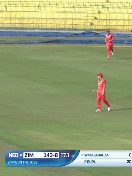 Wellington Masakadza - Wicket - Netherlands vs Zimbabwe