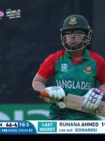 Rumana Ahmed Wicket Fall ENG V BAN Video ICC Womens WT20 2016
