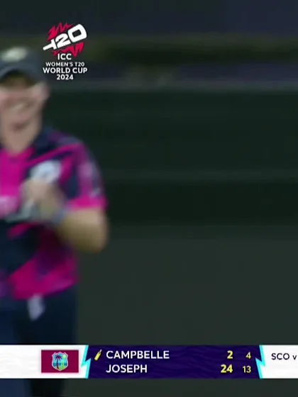 Logo of Shemaine Campbelle - Wicket - West Indies vs Scotland