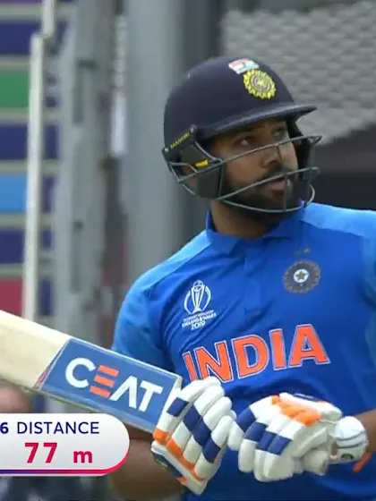 CWC19: IND v PAK - Rohit pulls the first six of the match