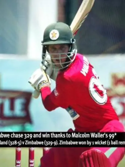 Zimbabwe chase 329 and win thanks to Malcolm Waller’s 99*