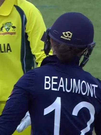 Logo of WICKET: Tammy Beaumont falls to Ashleigh Gardner for 49