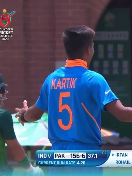 ICC U19 CWC: IND v PAK – Tyagi ripper uproots Irfan's off stump