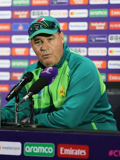 14 October - Ahmedabad - Pakistan Director of Cricket Mickey Arthur post-match press conference