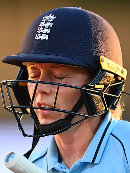 Logo of WICKET: Knight is plumb LBW