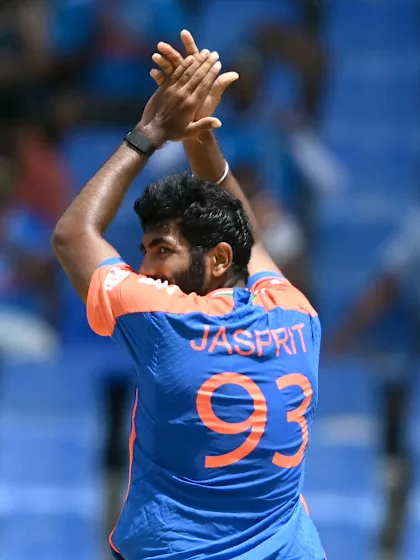 Logo of Jasprit Bumrah after winning Sir Garfield Sobers Trophy | ICC Awards 2024