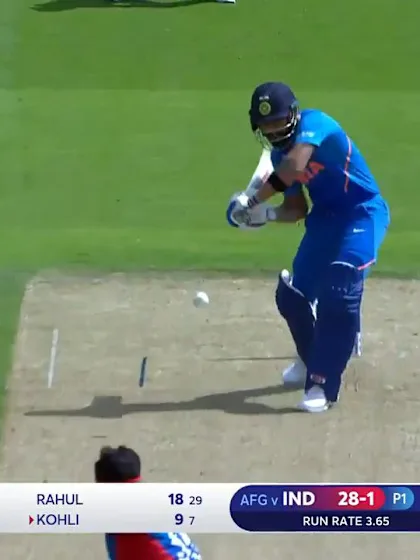 CWC19: IND v AFG - Early boundaries for Virat Kohli