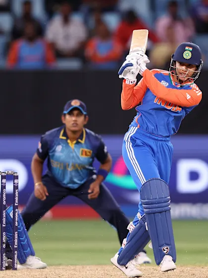 Mandhana opens arms to hit India's first six of the tournament | WT20WC 2024
