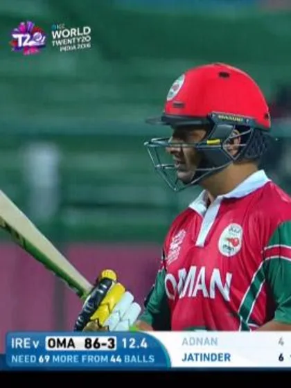 Adnan Ilyas's Wicket Fall OMA V IRE Video ICC WT20 2016