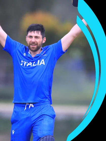 Marcus Campopiano hits a hundred | Italy v Bermuda | CWC Challenge League Play-off