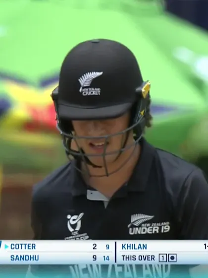 Jacob Cotter with a Four vs. India