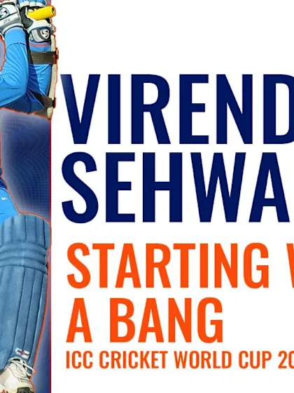 Virender Sehwag: Five games, five first-ball boundaries | Men's CWC 2011