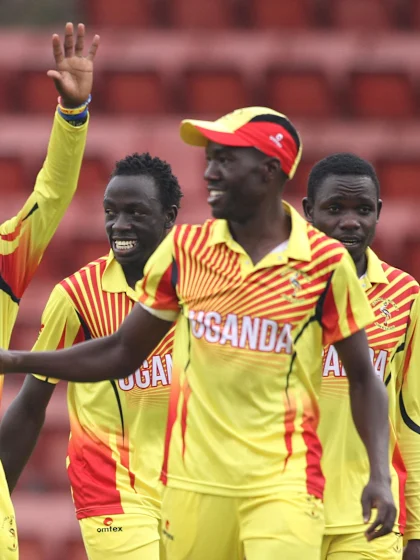 Uganda take four wickets in the last over to beat Denmark by one run