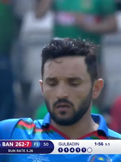 Logo of CWC19: BAN v AFG - Mosaddek is deceived by Gulbadin's slower ball