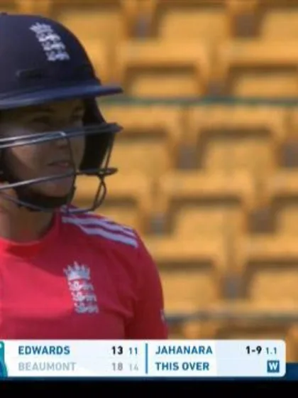 Tammy Beaumont Wicket Fall ENG V BAN Video ICC Womens WT20 2016