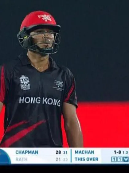 Logo of Anshuman Rath Wicket Fall HK V SCO Video ICC WT20 2016