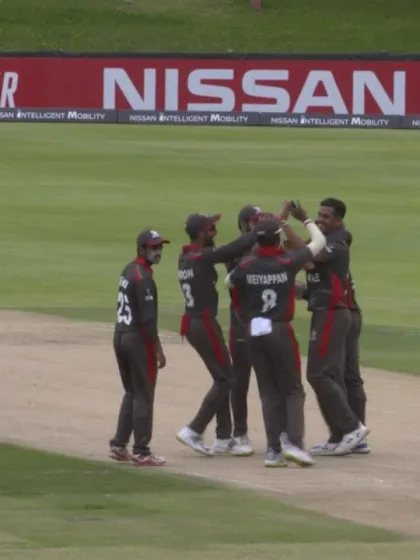 ICC U19 CWC:  UAE v CAN - Sanchit Sharma cleans up Benjamin Calitz