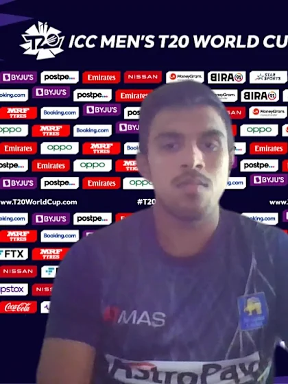 31 October - Sharjah - Sri Lanka player Maheesh Theekshana pre-match press conference