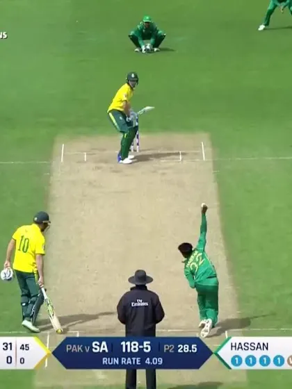 Logo of WICKET: Hassan Ali sends back Duminy, Parnell in the same over