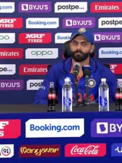 5 November - Dubai - India player Ravindra Jadeja post-match press conference