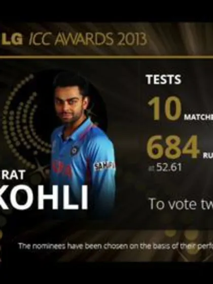 Virat Kholi - LG ICC Awards 2013