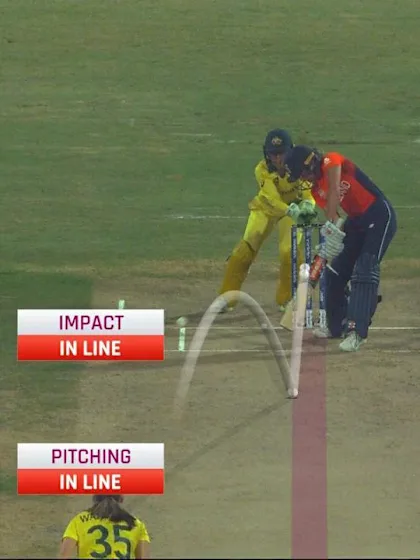 Logo of AUS v ENG: Georgia Wareham traps Lauren Winfield in front