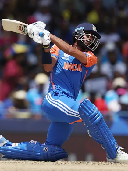 Logo of Axar nails the slog sweep | SA v IND | T20WC 2024 Final